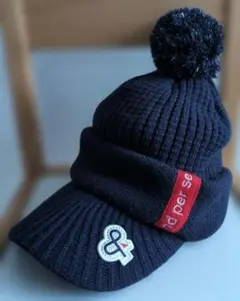 ⛳️アンパスィandperse⛳️レディースニットキャップ　ネイビー　フリー