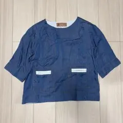 新品！45rpm デニム フリル襟トップス - メルカリ