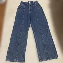 ハイウエスト レースアップ デニムパンツのサムネイル
