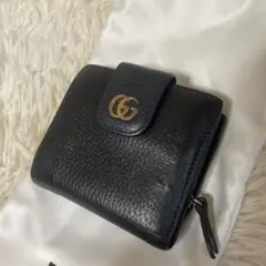 グッチ 折り財布 マーモント GG レザー ブラック　523193のサムネイル