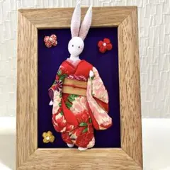 ちりめん細工 つまみ細工 お花とうさぎ、壁掛け | Mercari | Proxy