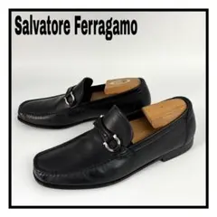 フェラガモ ガンチーニ ビットローファー 25.5cm ブラック 革靴 ビジネス