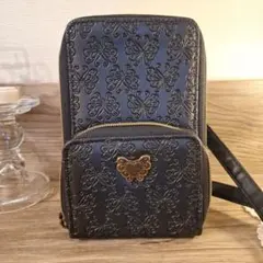【美品】ANNA SUI mini スマホショルダーバッグ バタフライ