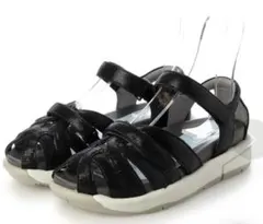 極美品　fitfit レザーアジャスタブルサンダルWoW10 ブラック L ラメのサムネイル