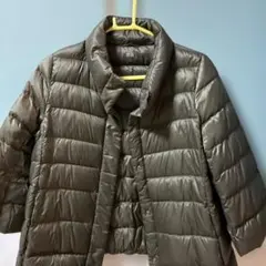 最終セール！美品ユニクロ ウルトラライトダウンジャケット L カーキ　七分袖