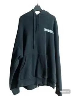 フード付きブラックスウェットOY