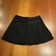 ブラックプリーツミニスカート
