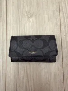 COACH コーチ キーケース シグネチャー ブラック 黒