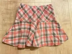 メゾピアノ ピンク系チェック スカート