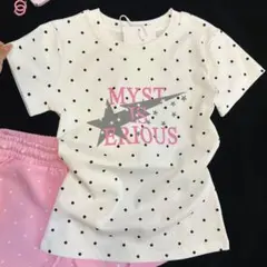 Y2K セットアップ ドット柄 Tシャツ スター 星 ピンク 平成ギャル 地雷