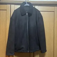 ZARA ボア襟付き黒ジャケット