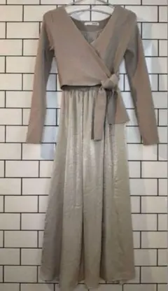 【ROYAL PARTY】美品　ニット　ドッキング　ロング　ワンピース！