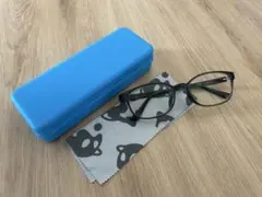 tr90 ダークグリーンフレーム メガネ ケース付き