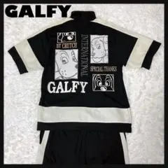 GALFY ガルフィー 4L 半袖ジャージ セットアップ ゼブラ柄 ブラック