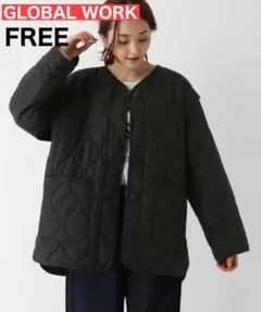 GLOBAL WORK 2WAYキルティングブルゾン ブラック
