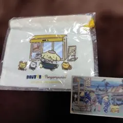 DOUTOR × ポムポムプリン オリジナル巾着 永谷円カード付