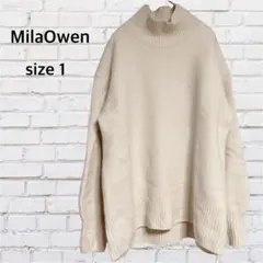 Mila Owen ミラオーウェン ウール タートルネック【1】アイボリー