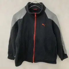 V159 Puma ジップアップスウェット ブラック グレー 140のサムネイル