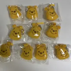 くまのプーさん　ディズニー　マスコット　クリップ　10個　チャーム　ネーム