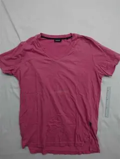 ■ディーゼル DIESEL ピンク Vネック Tシャツ XS