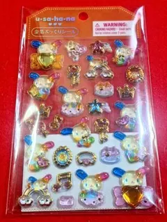 【国内正規品】サンリオ ウサハナ 金箔ぶっくりシールのサムネイル