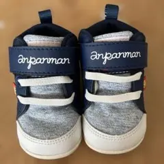アンパンマン　ベビーシューズ　12cm ブルー　キッズ　バイキンマン
