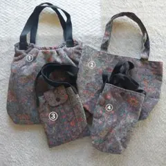 中川政七商店 麻 リネン ショルダーバッグ 絣刺繍 遊中川 黒色1つ(別 