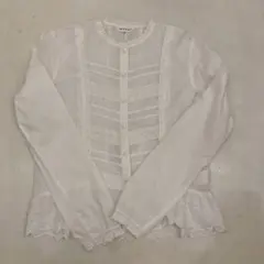 MK KLEIN ホワイト レースシャツ Mのサムネイル