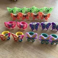 蝶のデザインリング 19個セット