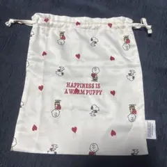 【巾着袋のみ】GU PEANUTS スヌーピー サテンパジャマ付属品巾着袋