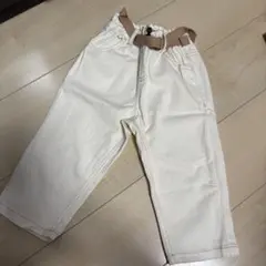 【美品】BOBSSON アイボリー ベルト付きパンツ 90サイズのサムネイル