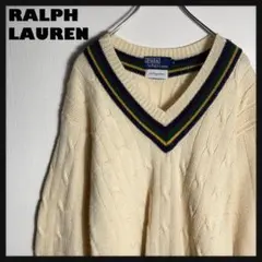 RALPH LAUREN チルデンニット ヴァージンウール ケーブル L.