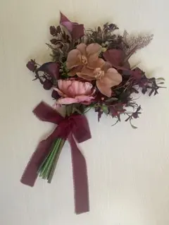 暖かな紅茶色のスワッグ（ブーケ）Lふっくらタイプ 再販多数 暖かな紅茶色