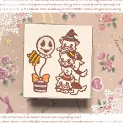 ハロウィン三匹猫さん　消しゴムはんこ