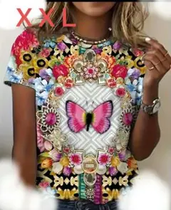 大きいサイズ★カラフルな半袖Tシャツ★ＸＸＬ～