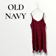 OLD NAVY オールドナビ　レッド ドット柄キャミワンピース Lサイズ