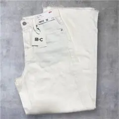 【UNIQLO C ユニクロシー】ワイドストレートジーンズ ＋　23オフホワイト