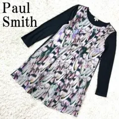 Paul Smith ポールスミス 長袖ワンピース 総柄 10A B9981
