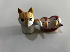 [アクタス]ノベリティ　猫と鳥の置物 2017-2019