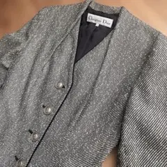 美品 Christian Dior ノーカラージャケット 11号