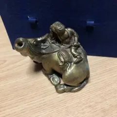 骨董　牛　童子