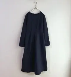 4395 humpy パンピー　ロングワンピース　長袖　Ｍ　３８　シンプル