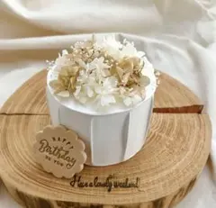 ホワイトとくすみピンク紫陽花のミニクレイケーキ♡