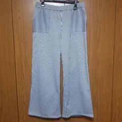 MISSEL リバーシブルストライプ ワイドパンツ レディース