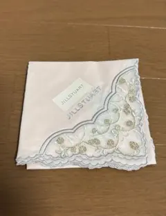 JILL STUART ピンク刺繍ハンカチ