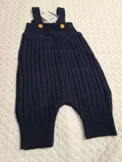 新品タグ付き cottoli リブ編みサロペ90