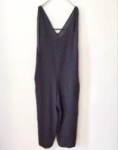 スタディオクリップ ドット柄 オールインワン サロペット 黒 白 ゆったり