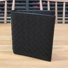 未使用 ボッテガヴェネタ イントレチャート 2つ折り札入れ ブラック 財布