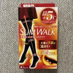 スリムウォーク　美脚あったか温ツボタイツ　M〜L 80デニール　ブラック