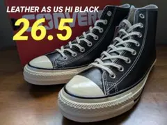 ①希少✨コンバース レザー オールスター ＵＳ ＨＩ 26.5cm ブラック